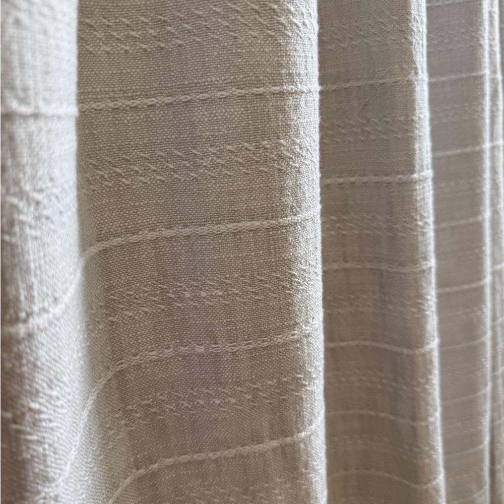 West Elm Stripe Jacquard Shower Curtain, Frost Gray, 72"x74" - Picture 2 of 10